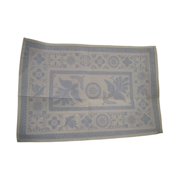 Talavera Tile Print Cotton Fabric Placemats Set Of 4 Blue White EUC - Picture 9 of 15